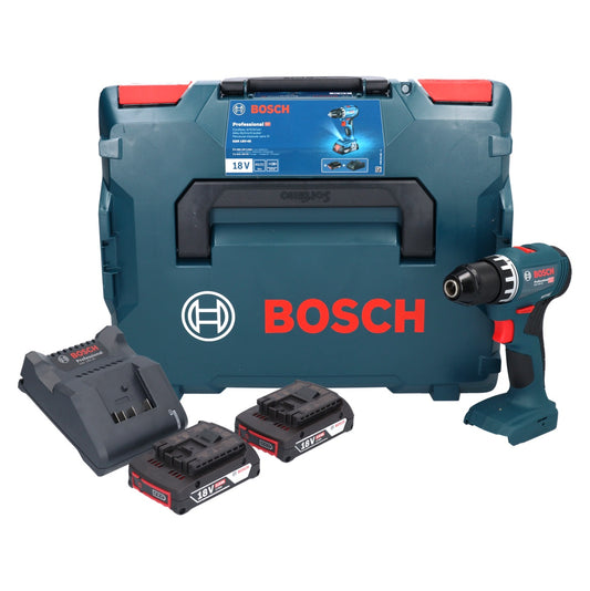 Bosch GSR 18V-45 Akku Bohrschrauber 18 V 45 Nm ( 06019K3203 ) Brushless + 2x Akku 2,0 Ah + Ladegerät + L-Boxx