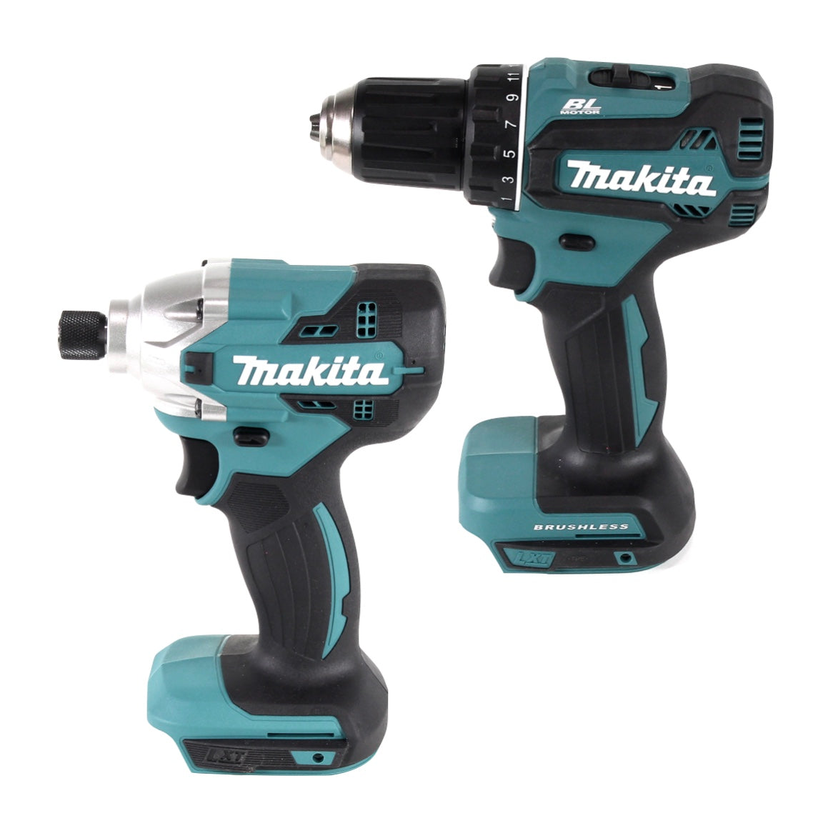 Kit combiné batterie Makita DLX 4163 TX1 18 V DDF 485 + DJV 181 + DSS 610 + DTD 156 + 2x batteries 5,0 Ah + chargeur + sac