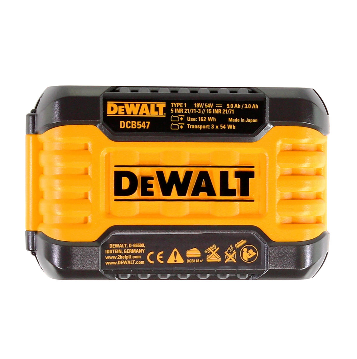 Kit de démarrage DeWalt DCB 118 X1 FlexVolt 54 V / 18 V + 1 batterie DCB 547 9,0 Ah