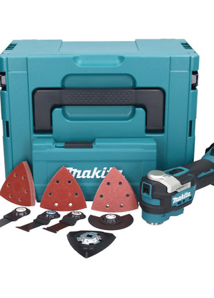 Makita DTM 52 ZJX4 outil multifonction sur batterie 18 V Starlock Max Brushless + set d'accessoires + Makpac - sans batterie, sans chargeur