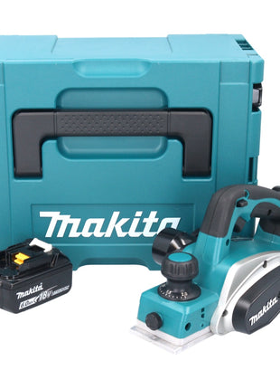 Raboteuse à batterie Makita DKP 180 G1J 18 V 82 mm + 1x batterie 6,0 Ah + Makpac - sans chargeur