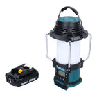 Makita DMR 055 A1 radio sur batterie 18 V FM avec lanterne lampe de poche 360° + 1x batterie 2,0 Ah - sans chargeur