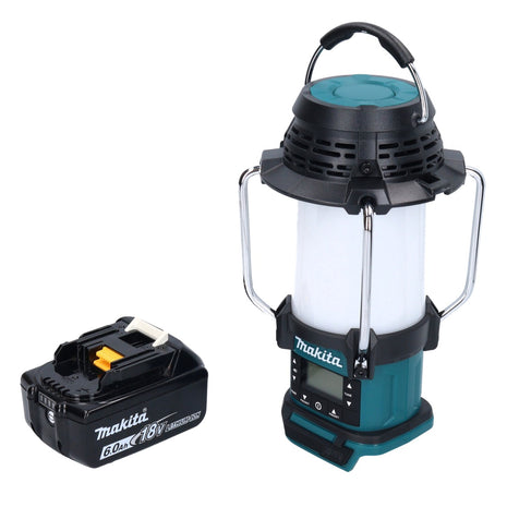 Makita DMR 055 G1 Radio sur batterie 18 V FM avec lanterne Lampe de poche 360° + 1x batterie 6,0 Ah - sans chargeur