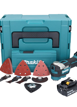 Makita DTM 52 F1JX4 outil multifonction sur batterie 18 V Starlock Max Brushless + 1x batterie 3,0 Ah + jeu d'accessoires + Makpac - sans chargeur