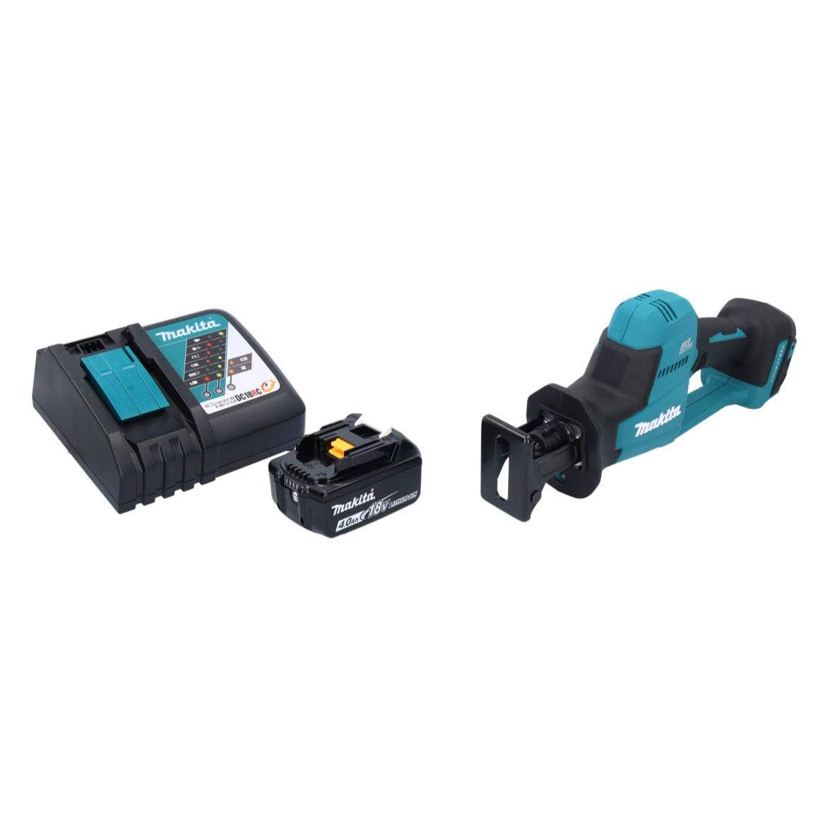 Scie alternative à batterie Makita DJR 189 RM1 18 V sans balais + 1x batterie 4,0 Ah + chargeur