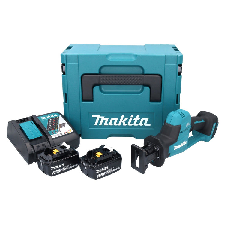 Makita DJR 189 RFJ Akku Reciprosäge Säbelsäge 18 V Brushless + 2x Akku 3,0 Ah + Ladegerät + Makpac - Toolbrothers