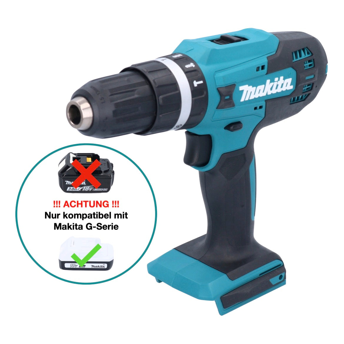 Makita HP 488 DZ Akku Schlagbohrschrauber 18 V 42 Nm G-Serie Solo - ohne Akku, ohne Ladegerät - Toolbrothers