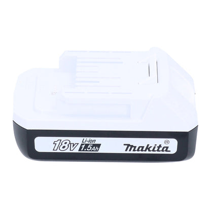 Kit source d'alimentation Makita 1x batterie BL 1815 G 18 V 1,5 Ah / 1500 mAh série G (198186-3) + chargeur DC 18 WA (195423-6)