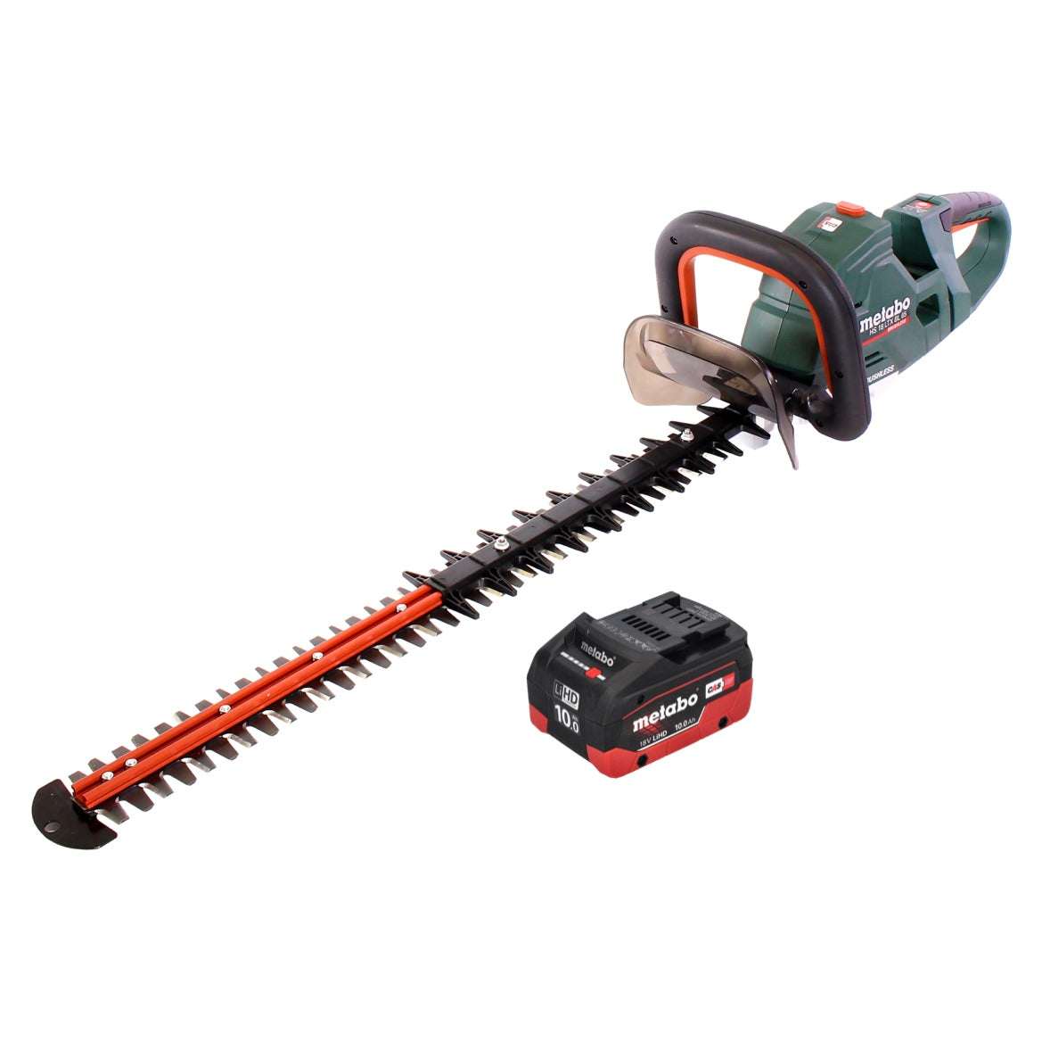 Metabo HS 18 LTX BL 65 Akku Heckenschere 18 V 60 cm Brushless + 1x Akku 10,0 Ah - ohne Ladegerät - Toolbrothers