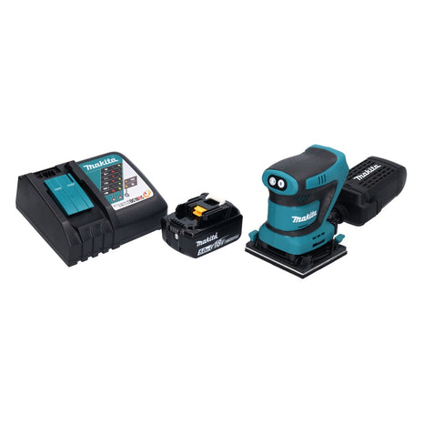 Makita DBO 480 RT1 ponceuse orbitale sur batterie 18 V 112 x 102 mm + 1x batterie 5,0 Ah + chargeur