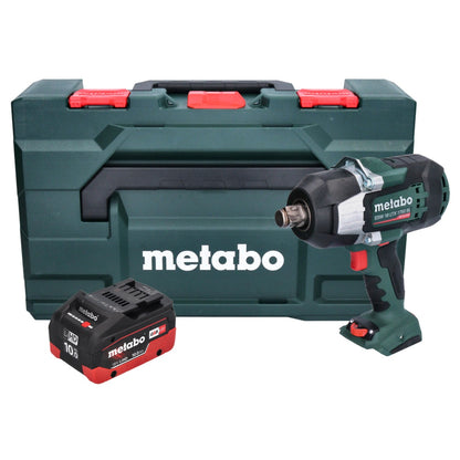 Visseuse à chocs sans fil Metabo SSW 18 LTX 1750 BL 18 V 1750 Nm 3/4" brushless + 1x batterie 10,0 Ah + metaBOX - sans chargeur