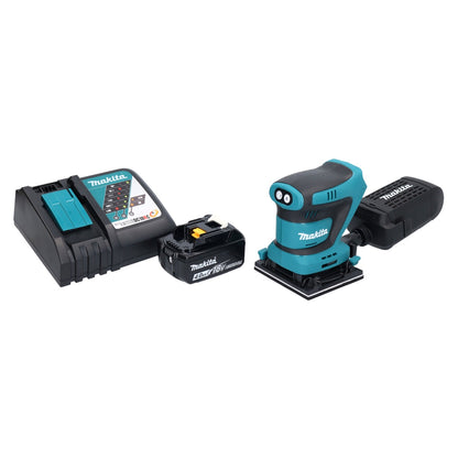 Makita DBO 481 RM1 ponceuse orbitale sur batterie 18 V 112 x 102 mm + 1x batterie 4,0 Ah + chargeur