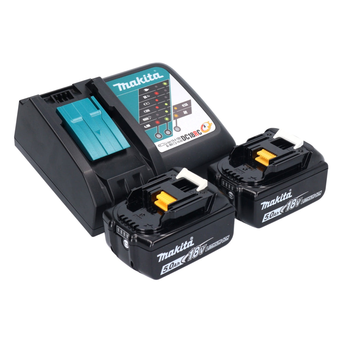 Ponceuse orbitale sur batterie Makita DBO 481 RTJ 18 V 112 x 102 mm + 2x batteries 5,0 Ah + chargeur + Makpac