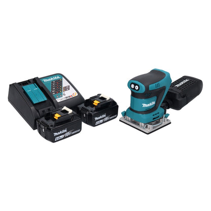 Ponceuse orbitale sur batterie Makita DBO 482 RG 18 V 112 x 102 mm + 2x batteries 6,0 Ah + chargeur