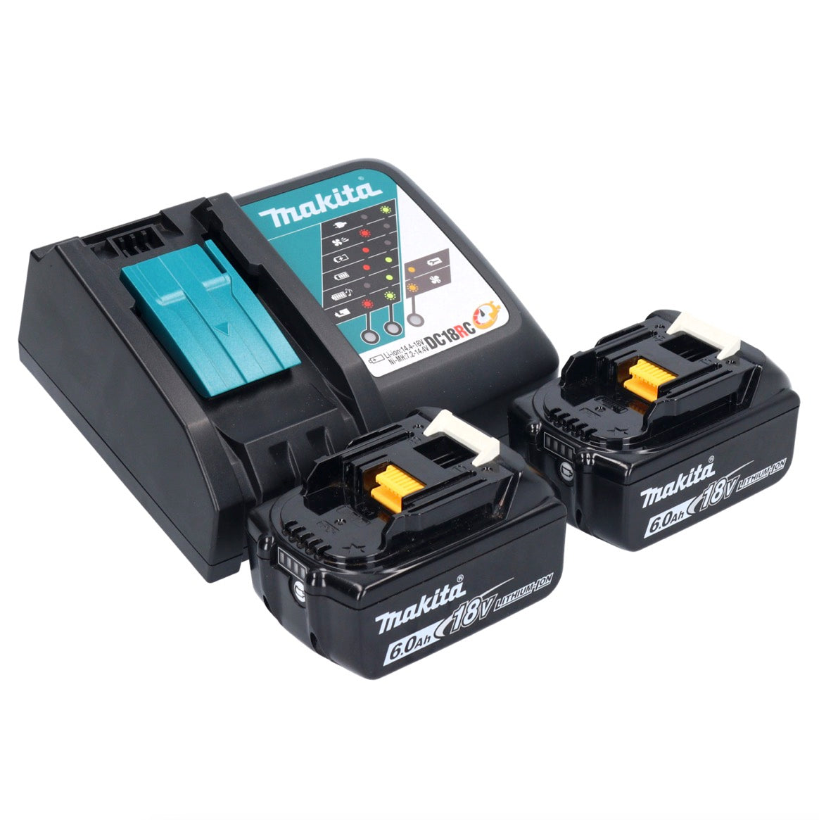 Makita DHP 453 RGX1 perceuse à percussion sans fil 18 V 42 Nm + 2 batteries 6,0 Ah + chargeur + jeu d'accessoires 74 pièces + mallette