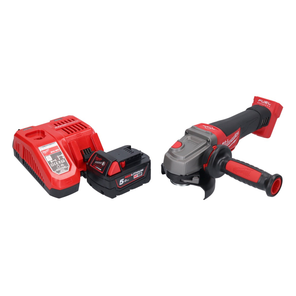 Milwaukee M18 CAG115XPDB-501 Akku Winkelschleifer 18 V 115 mm Brushless + 1x Akku 5,0 Ah + Ladegerät