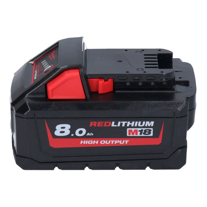 Meuleuse d'angle sur batterie Milwaukee M18 FSAG125X-801X 18 V 125 mm sans balais + 1x batterie 8,0 Ah + boîtier HD - sans chargeur