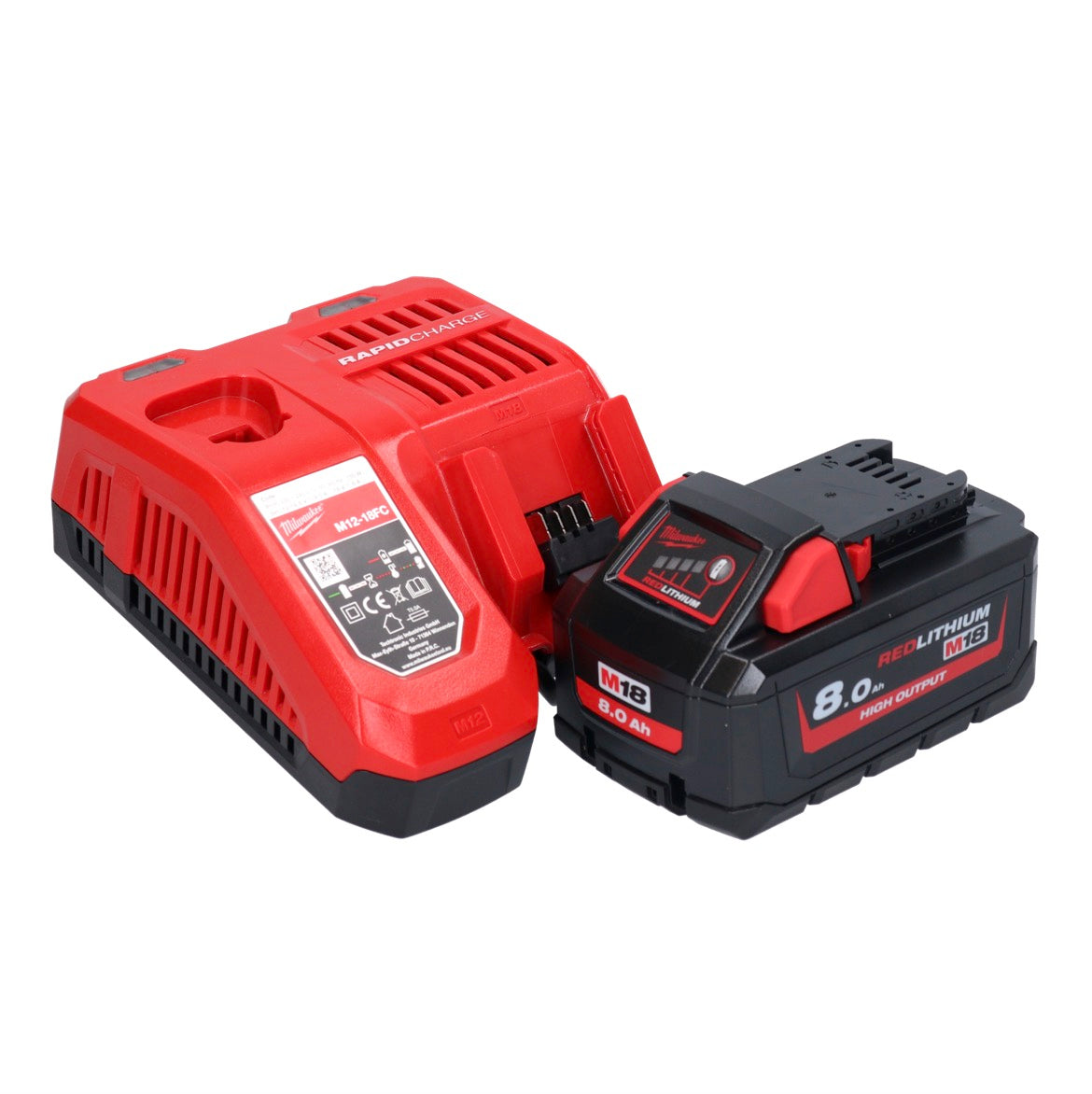 Meuleuse d'angle sur batterie Milwaukee M18 FSAG125X-801X 18 V 125 mm sans balais + 1x batterie 8,0 Ah + chargeur + boîtier HD