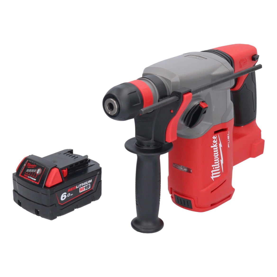 Marteau combiné à batterie Milwaukee M18 CHX-601 18 V 2,5 J SDS plus brushless + 1x batterie 6,0 Ah - sans chargeur