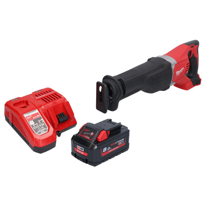 Batterie Milwaukee M18 BSX-801 Scie sabre Recipro 18 V + 1x batterie 8,0 Ah + chargeur