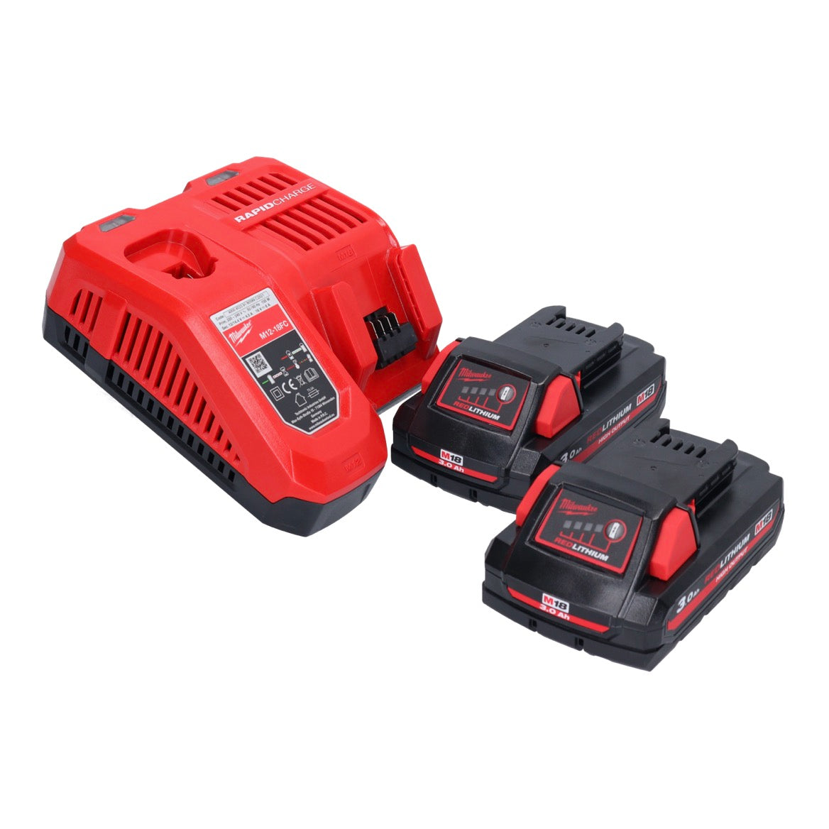 Milwaukee M18 CAG115XPDB-302 Akku Winkelschleifer 18 V 115 mm Brushless + 2x Akku 3,0 Ah + Ladegerät