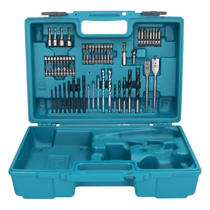 Makita DHP 482 SYX1 Akku Schlagbohrschrauber 18 V 62 Nm + 2x Akku 1,5 Ah + Ladegerät + 74 tlg. Zubehörset + Koffer