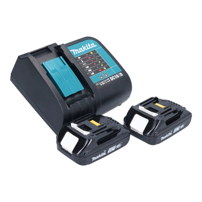 Makita DHP 482 SYX1 perceuse à percussion sans fil 18 V 62 Nm + 2 batteries 1,5 Ah + chargeur + jeu d'accessoires 74 pièces + mallette