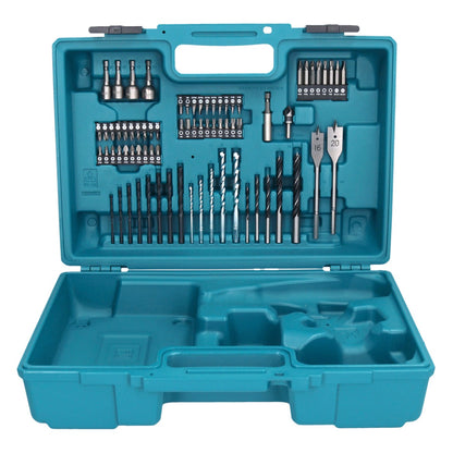 Makita DDF 484 SYX1 Akku Bohrschrauber 18 V 54 Nm + 2x Akku 1,5 Ah + Ladegerät + 74 tlg. Zubehörset + Koffer