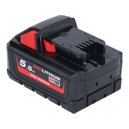 Batterie Milwaukee M18 HB 5.5 18 V 5,5 Ah / 5500 mAh Li-Ion High Output (4932464712) avec indicateur de niveau de charge