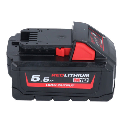 Batterie Milwaukee M18 HB 5.5 18 V 5,5 Ah / 5500 mAh Li-Ion High Output (4932464712) avec indicateur de niveau de charge