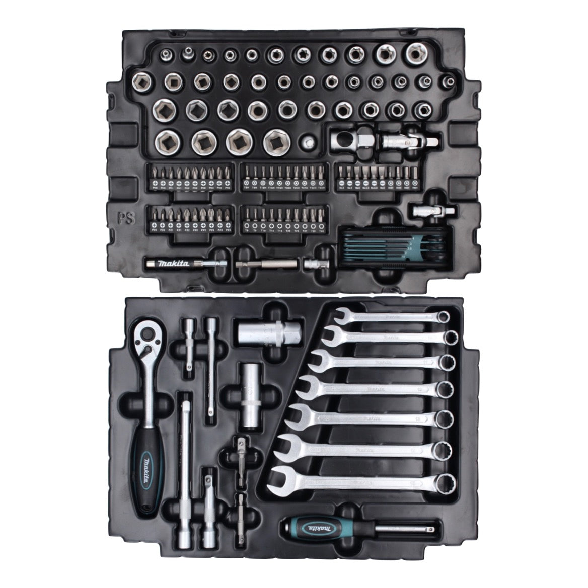 Makita DHP 482 JX13 Akku Schlagbohrschrauber 18 V 62 Nm + 2x Akku 3,0 Ah + Ladegerät + 120 tlg. Werkzeug Set + Makpac - Toolbrothers