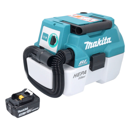 Makita DVC 750 LF1 Akku Staubsauger LXT 18 V 67 mbar 7,5 l Brushless + 1x Akku 3,0 Ah - ohne Ladegerät