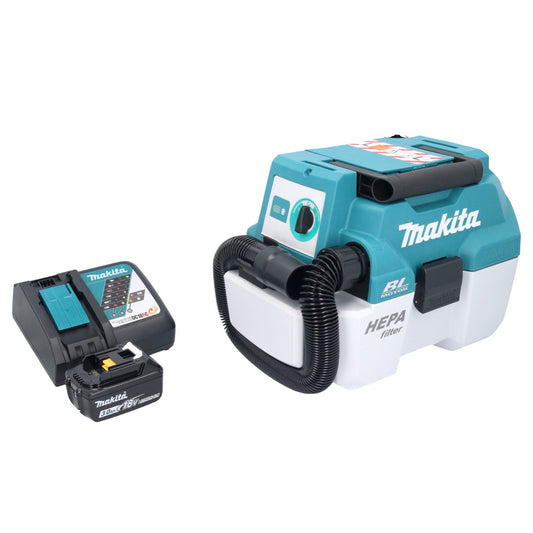 Makita DVC 750 LRF1 Akku Staubsauger LXT 18 V 67 mbar 7,5 l Brushless + 1x Akku 3,0 Ah + Ladegerät