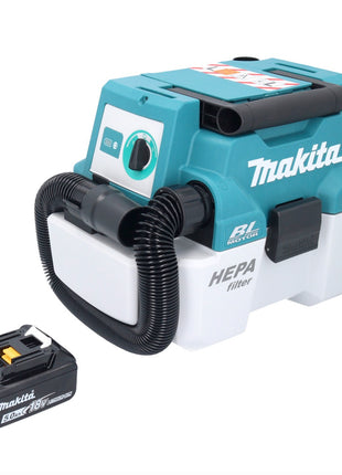 Aspirateur sans fil Makita DVC 750 LT1 LXT 18 V 67 mbar 7,5 l sans balais + 1x batterie 5,0 Ah - sans chargeur