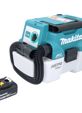 Aspirateur sans fil Makita DVC 750 LG1 LXT 18 V 67 mbar 7,5 l sans balais + 1x batterie 6,0 Ah - sans chargeur