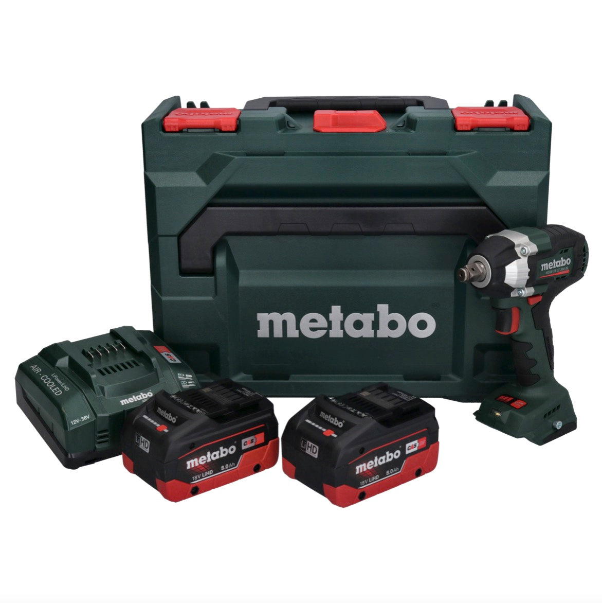 Metabo SSW 18 LT 300 BL Akku Schlagschrauber 18 V 300 Nm Brushless + 2x Akku 8,0 Ah + Ladegerät + metaBOX