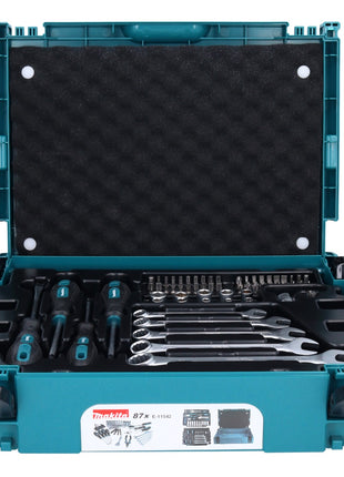 Makita Handwerkzeug Set 87 tlg. ( E-11542 ) Schraubendreher / Ratsche / Zange / Schraubenschlüssel / Bits + Makpac - Toolbrothers