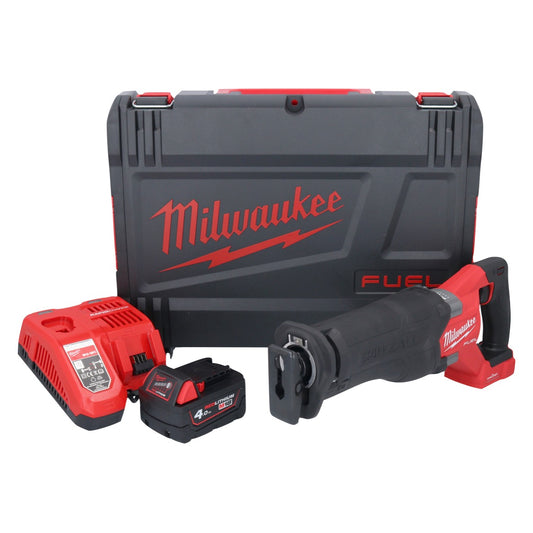 Batterie Milwaukee M18 ONEFSZ-401X Scie sabre Recipro 18 V brushless + 1x batterie 4,0 Ah + chargeur + boîtier HD