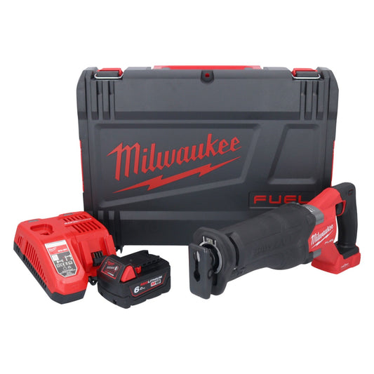 Milwaukee M18 ONEFSZ-601X batterie Scie sabre Recipro 18 V brushless + 1x batterie 6,0 Ah + chargeur + boîtier HD