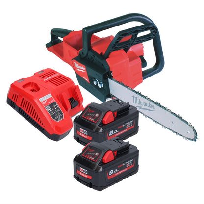 Tronçonneuse à batterie Milwaukee M18 FCHS35-802 18 V 35 cm 12,4 m/s + 2x batteries 8,0 Ah + chargeur