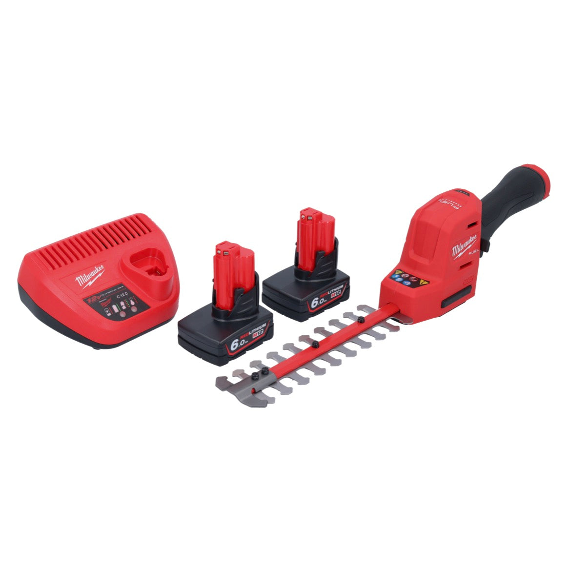 Milwaukee M12 FHT20-602 Akku Strauchschere 12 V 20 cm Brushless + 2x Akku 6,0 Ah + Ladegerät