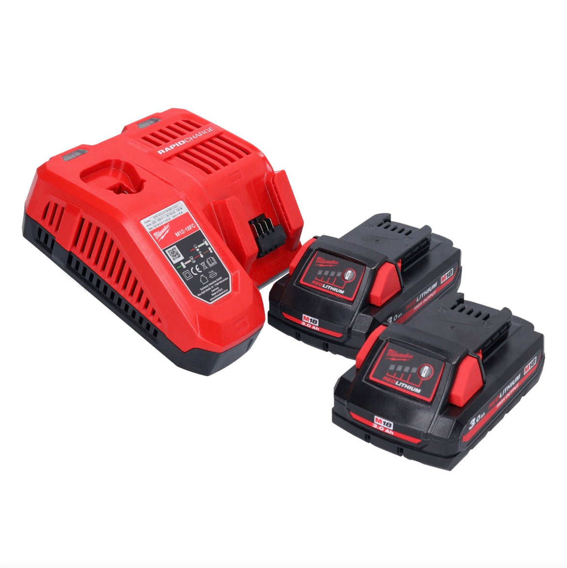 Clé à chocs sans fil Milwaukee M18 CBLID-302C 18 V 180 Nm 1/4" brushless + 2x batteries 3,0 Ah + chargeur + mallette