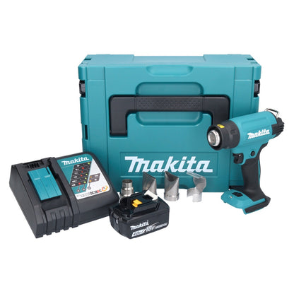 Makita DHG 181 RM1J Akku Heißluftgebläse 18 V 150 - 550°C + 1x Akku 4,0 Ah + Ladegerät + Makpac