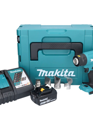 Souffleur à air chaud sur batterie Makita DHG 181 RT1J 18 V 150 - 550°C + 1x batterie 5,0 Ah + chargeur + Makpac