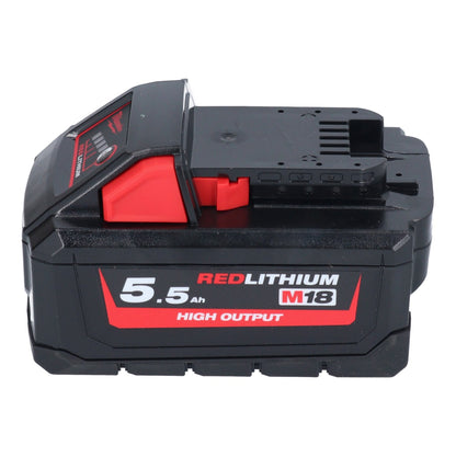 Jeu de batteries Milwaukee M18 HB 5.5 3x 18 V 5,5 Ah / 5500 mAh Li-Ion High Output (3x 4932464712) avec indicateur de niveau de charge