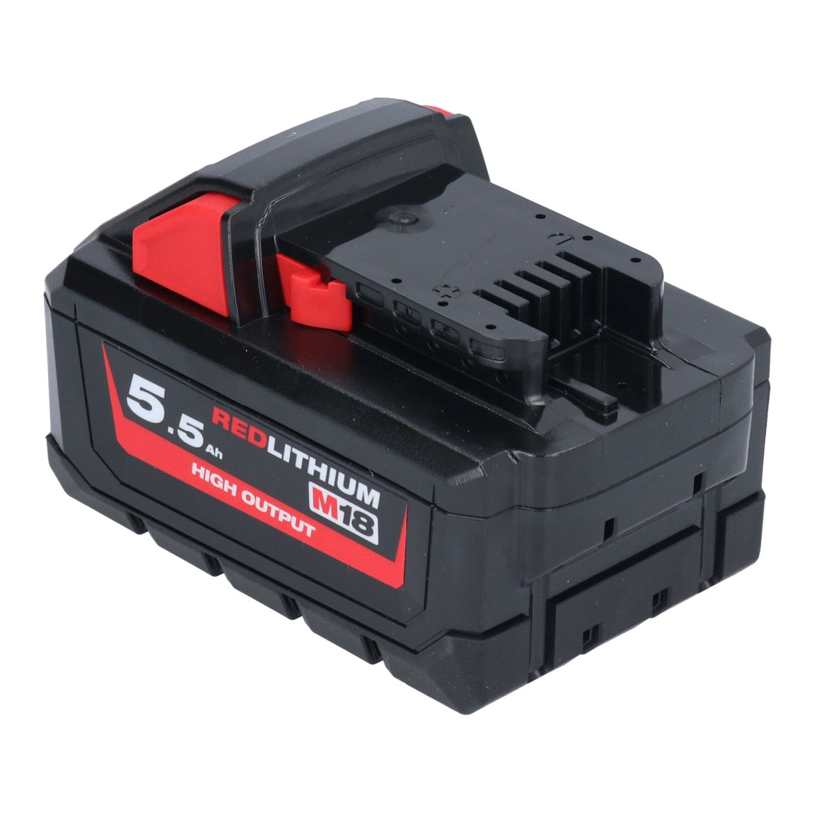 Milwaukee M18 HB 5,5 Akku Set 4x 18 V 5,5 Ah / 5500 mAh Li-Ion High Output ( 4x 4932464712 ) mit Ladestandsanzeige