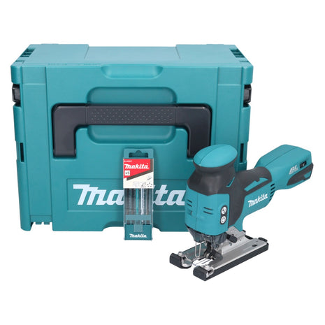 Makita DJV 181 ZJ scie sauteuse sans fil 18 V sans balai + jeu de 5 lames de scie sauteuse + Makpac - sans batterie, sans chargeur