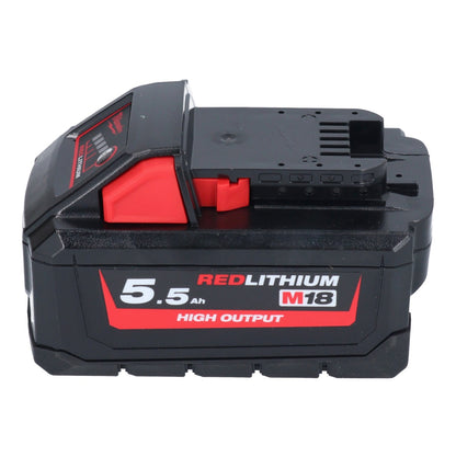 Kit de démarrage avec batterie Milwaukee M18 NRG-554 à haut rendement 18 V + 4x batterie 5,5 Ah (4x 4932464712) + chargeur M12-18 FC (4932451079)