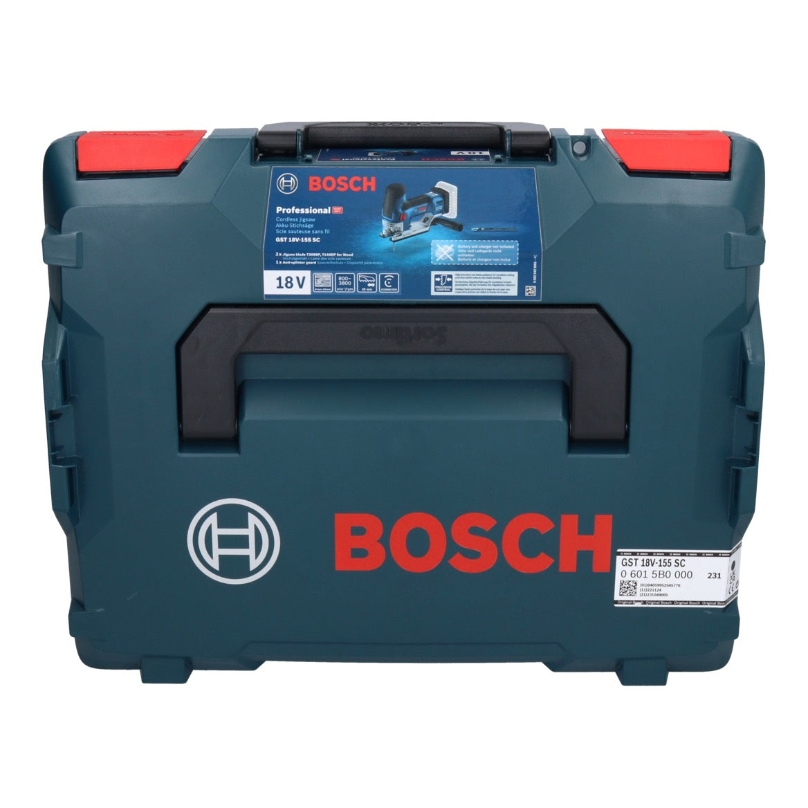 Bosch GST 18V-155 SC Professional Akku Stichsäge 18 V + 1x ProCORE Akku 4,0 Ah + Ladegerät + L-Boxx - Toolbrothers