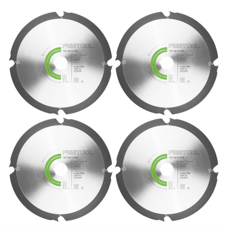 Festool 4x lame de scie diamantée 160 x 2,2 x 20 mm DIA4 pour TS 55 R et TSC 55 (4x 201910)